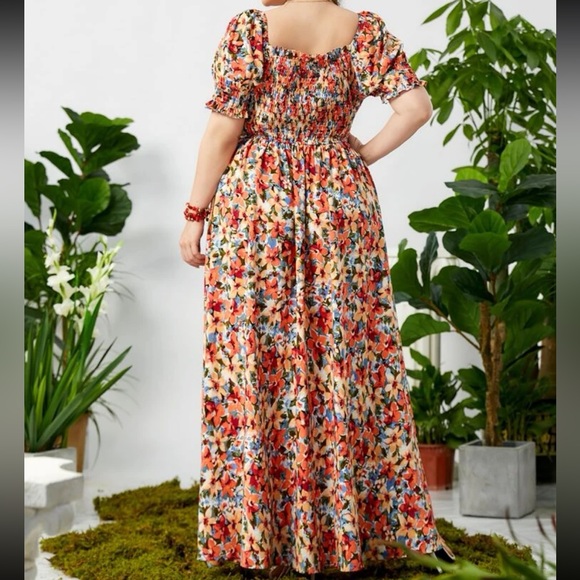Plus Size Floral Print Bohemian Maxi Dress main image 0